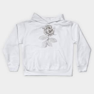 Rose Drawing Kids Hoodie